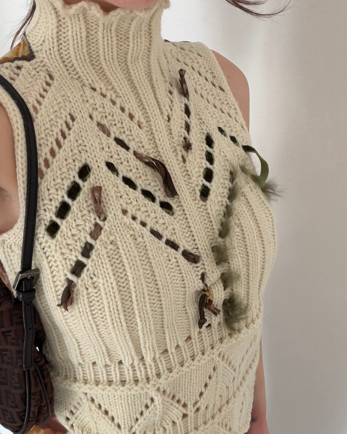 Knit micro mesh top