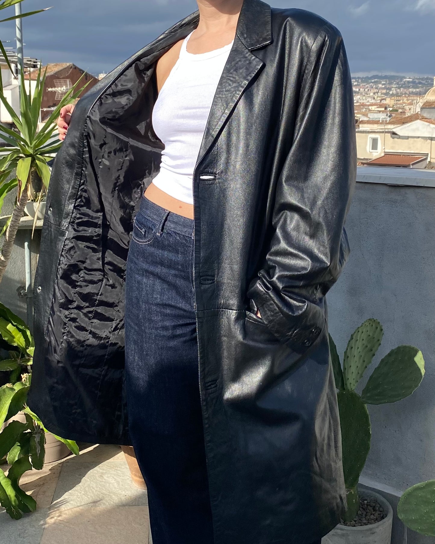 90s leather jacket