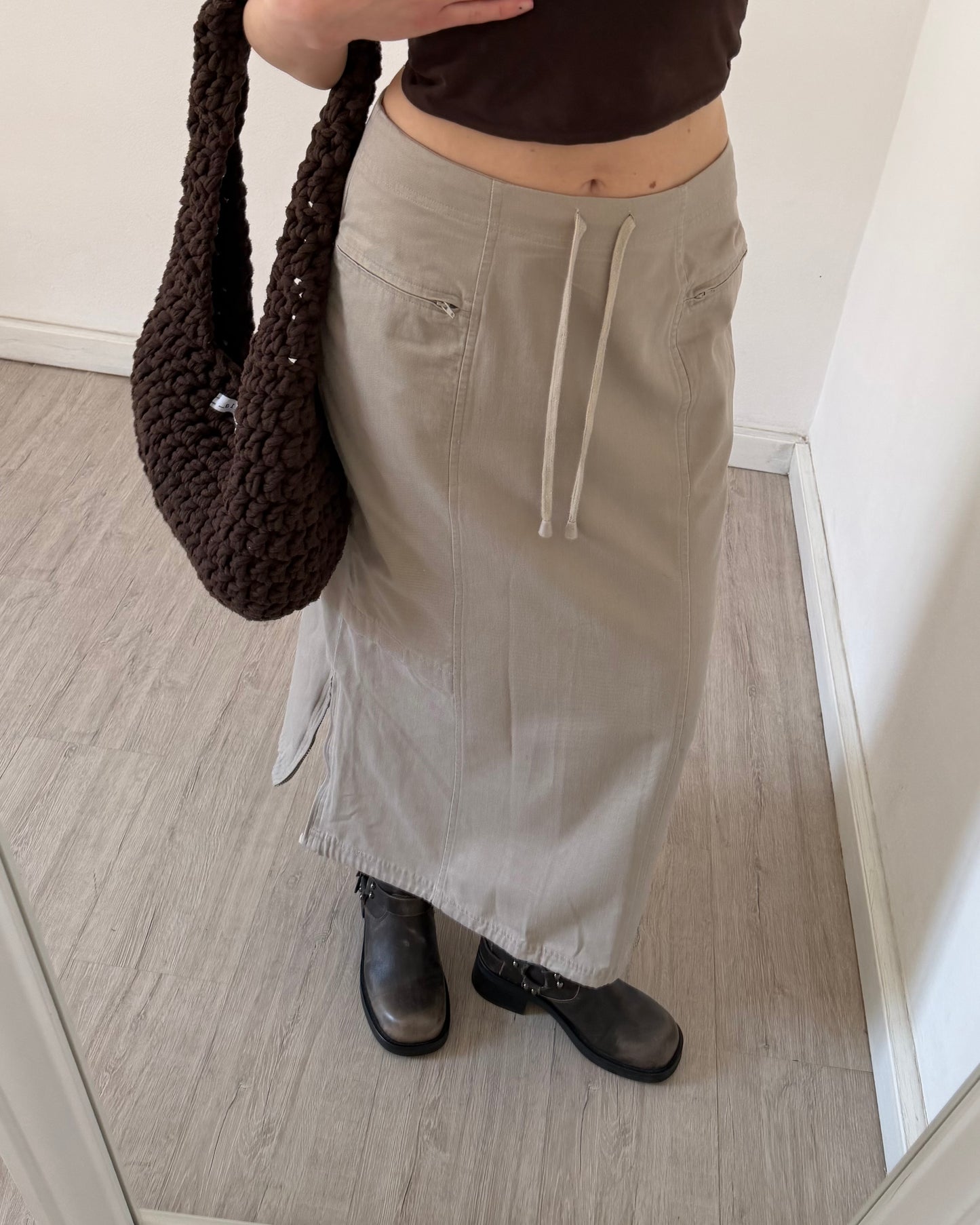 Cargo maxi skirt