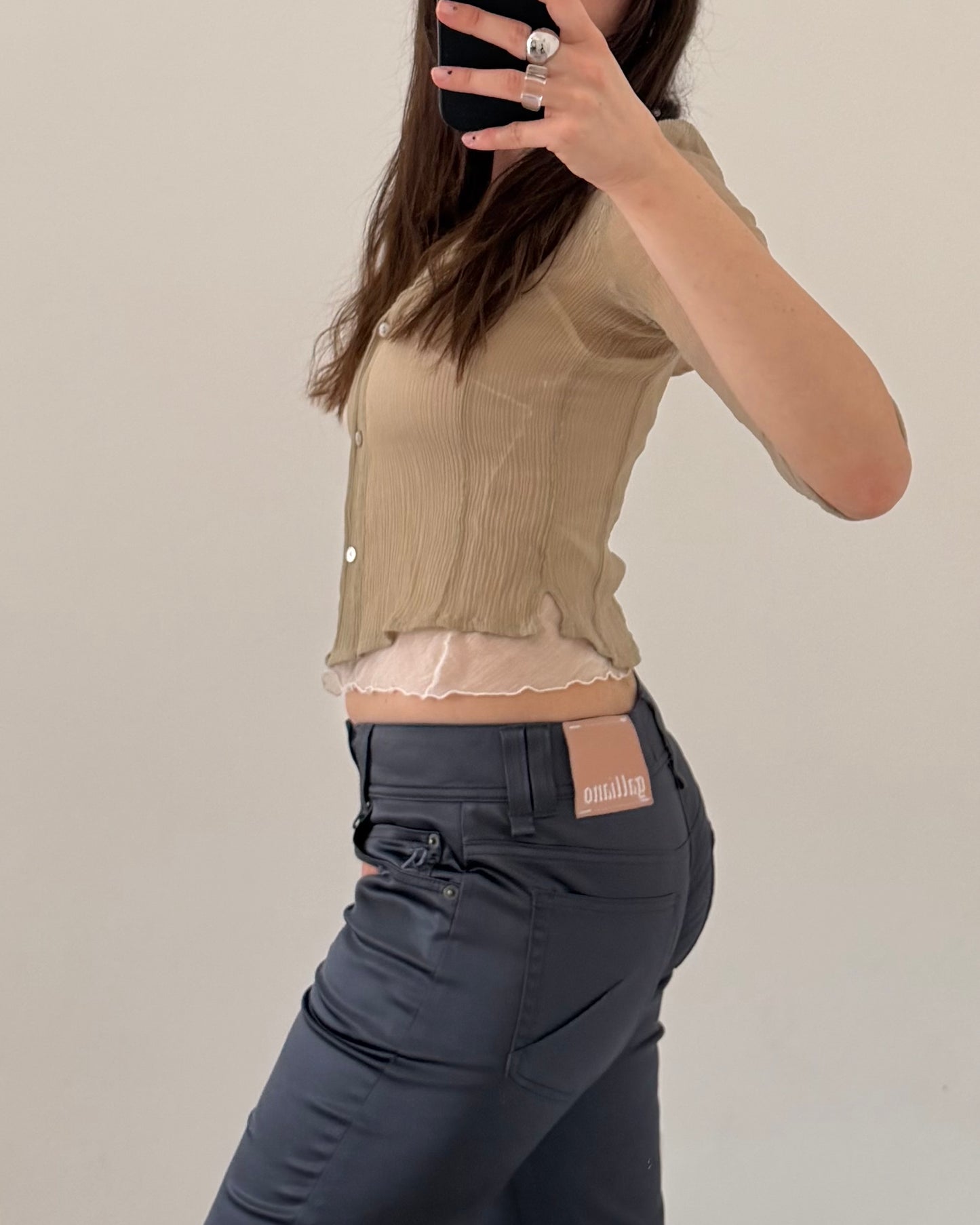 Jean Paul Gaultier satin trousers