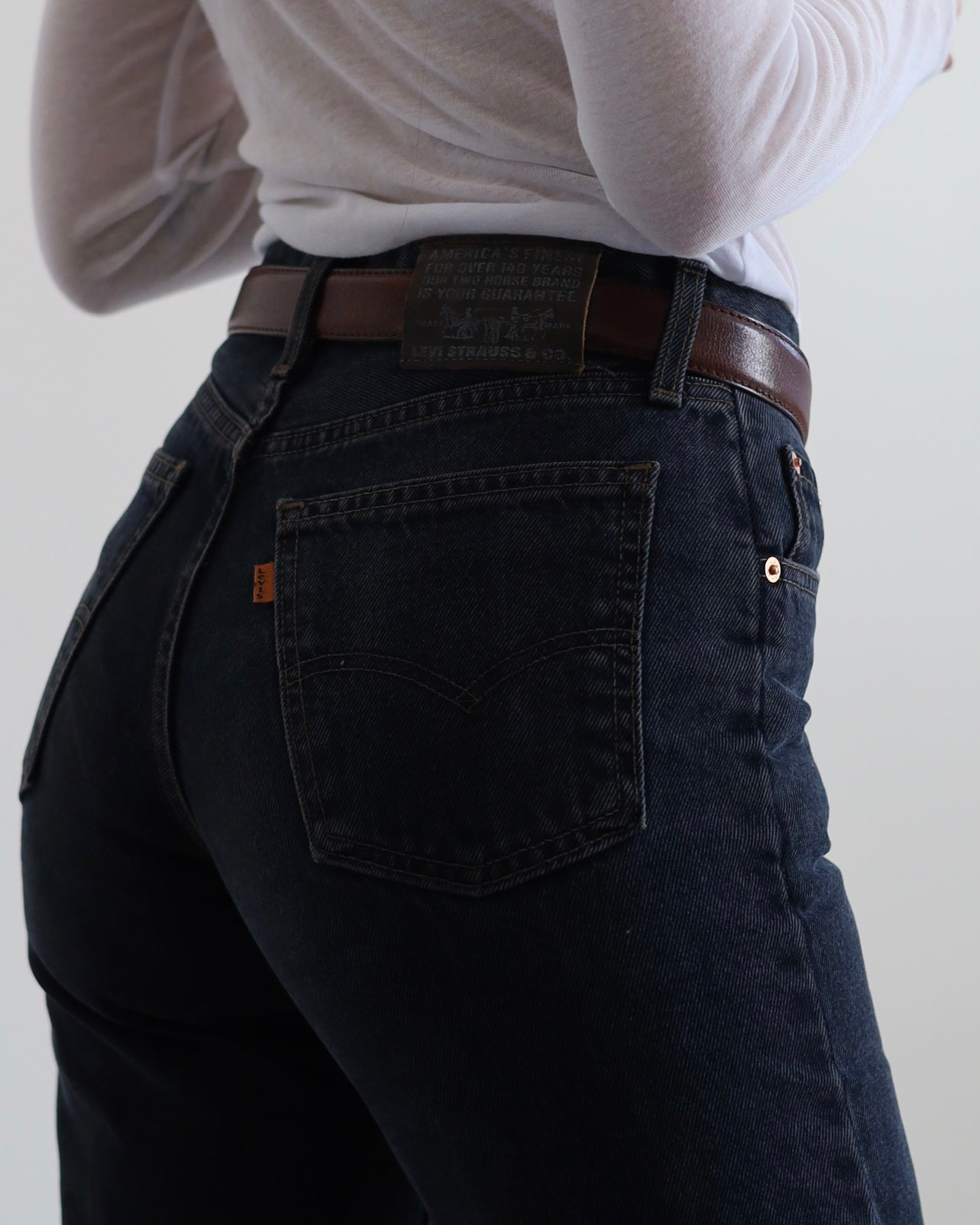 Orange tab Levi’s jeans