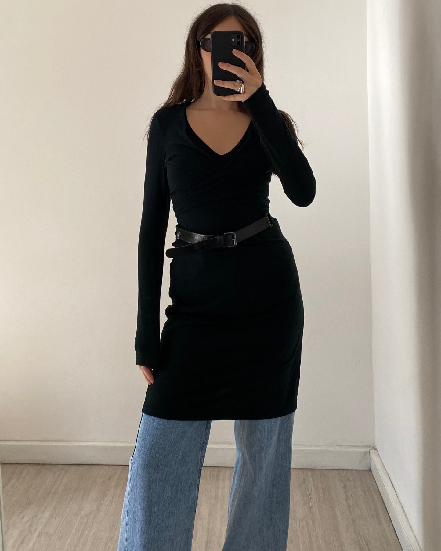 00s belted midi dress