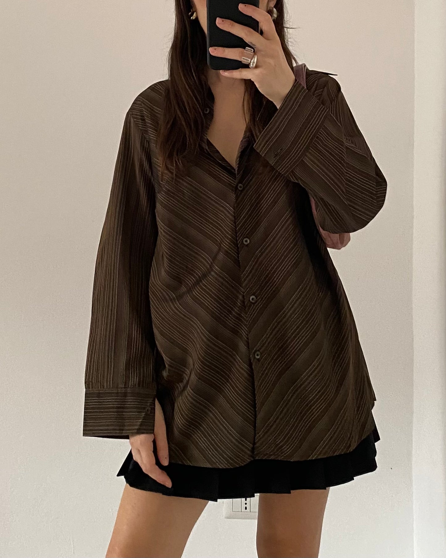 Brown striped shirt