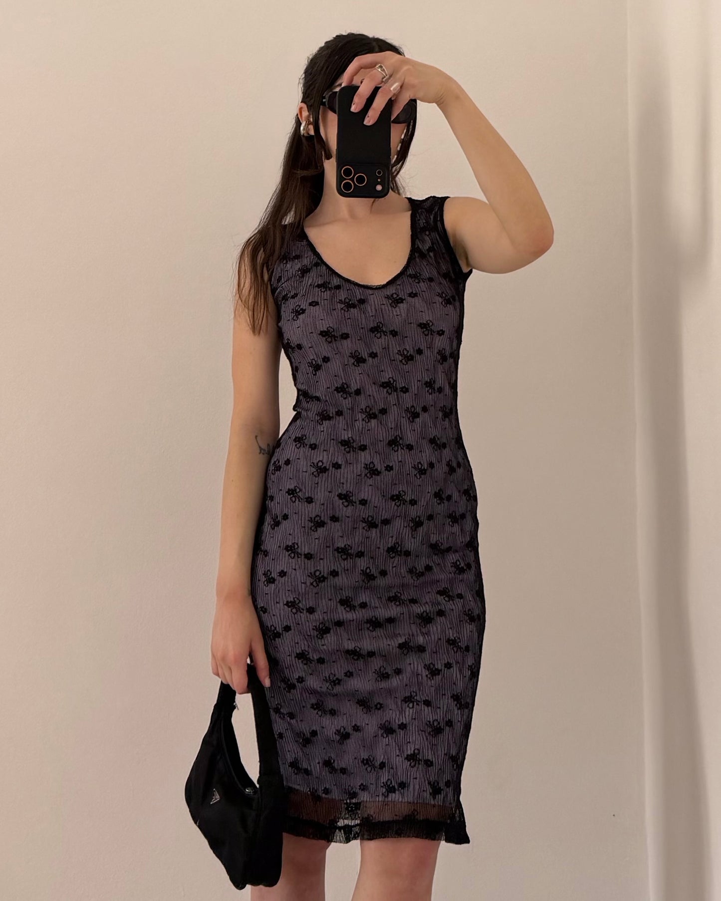 00s lace midi dress