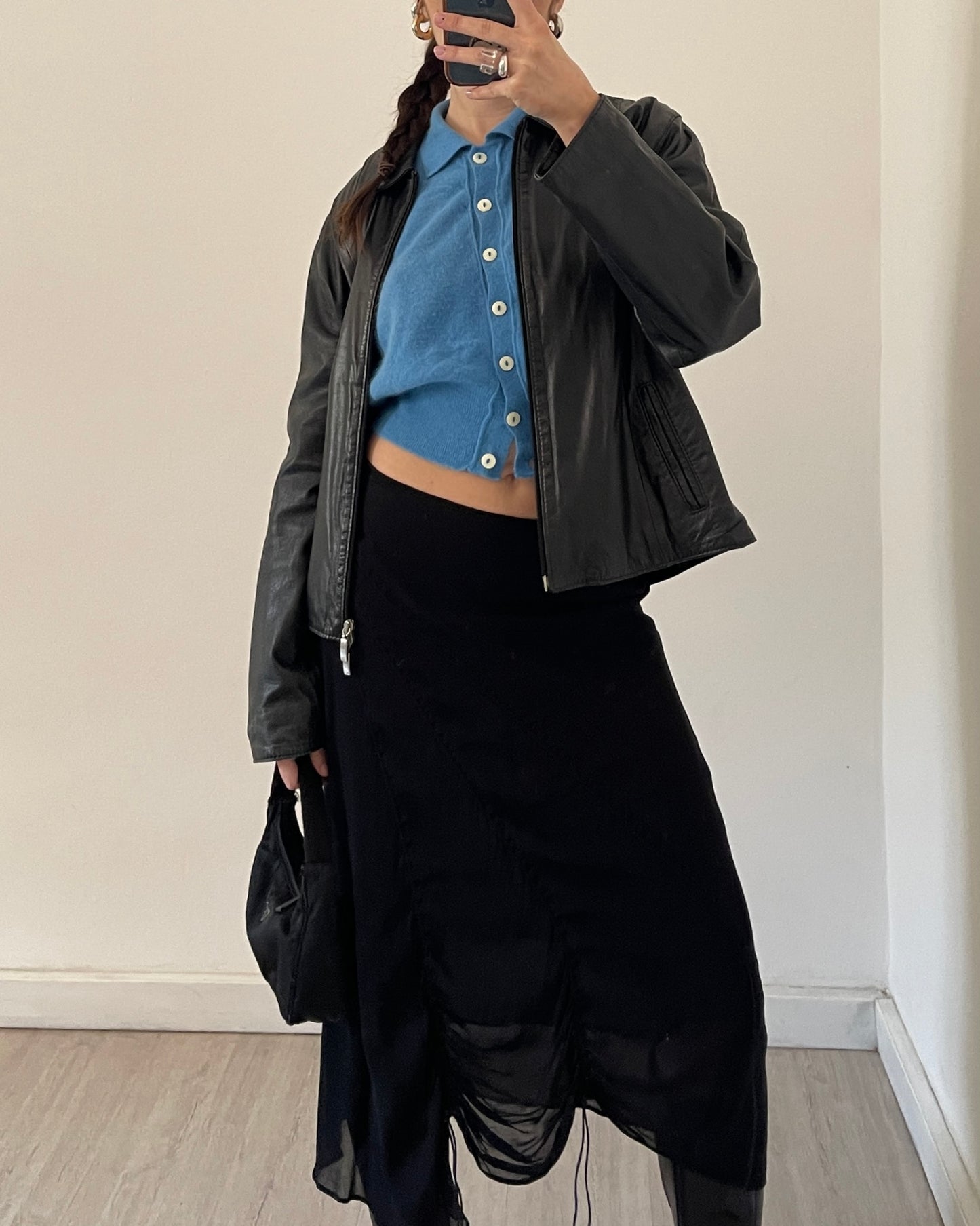 90s angora wool polo sweater