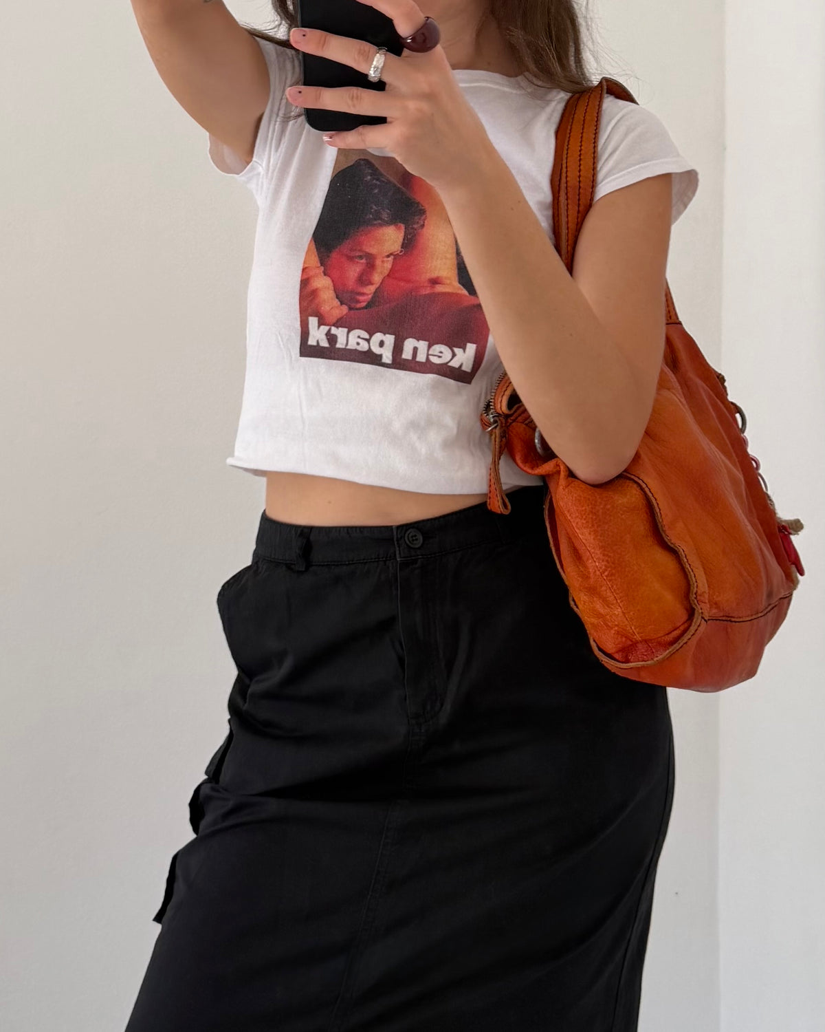 00s black cargo skirt