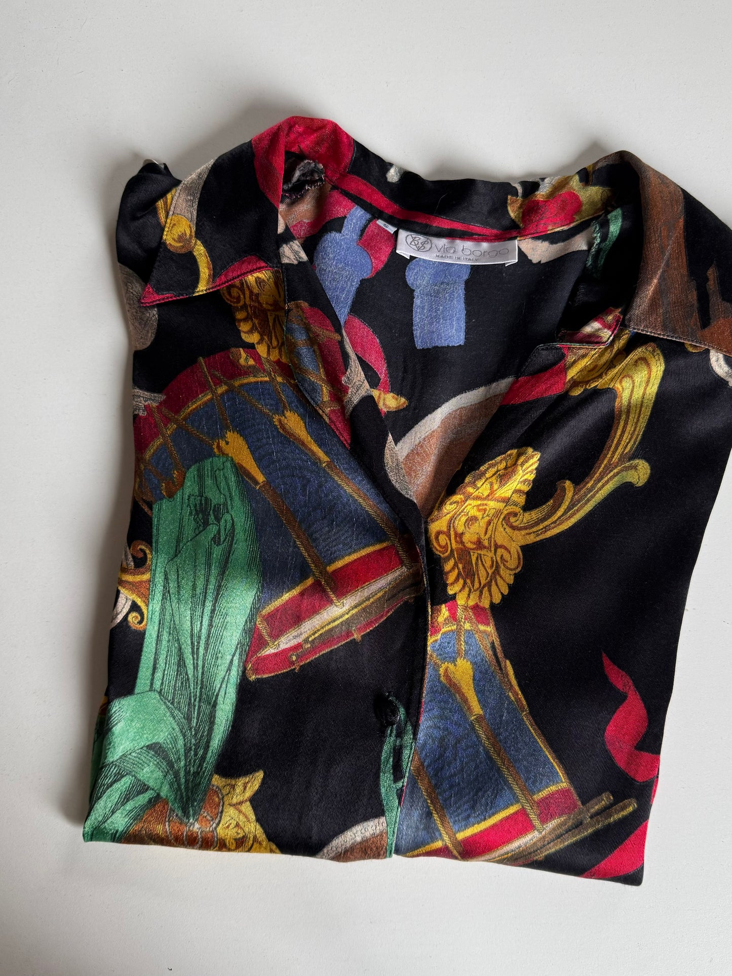 Baroque print vintage shirt