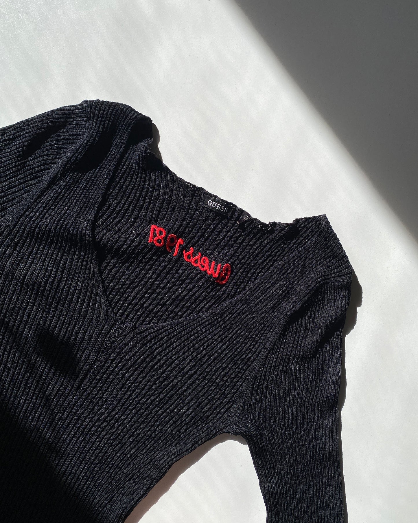 Sheer knit top by Guess