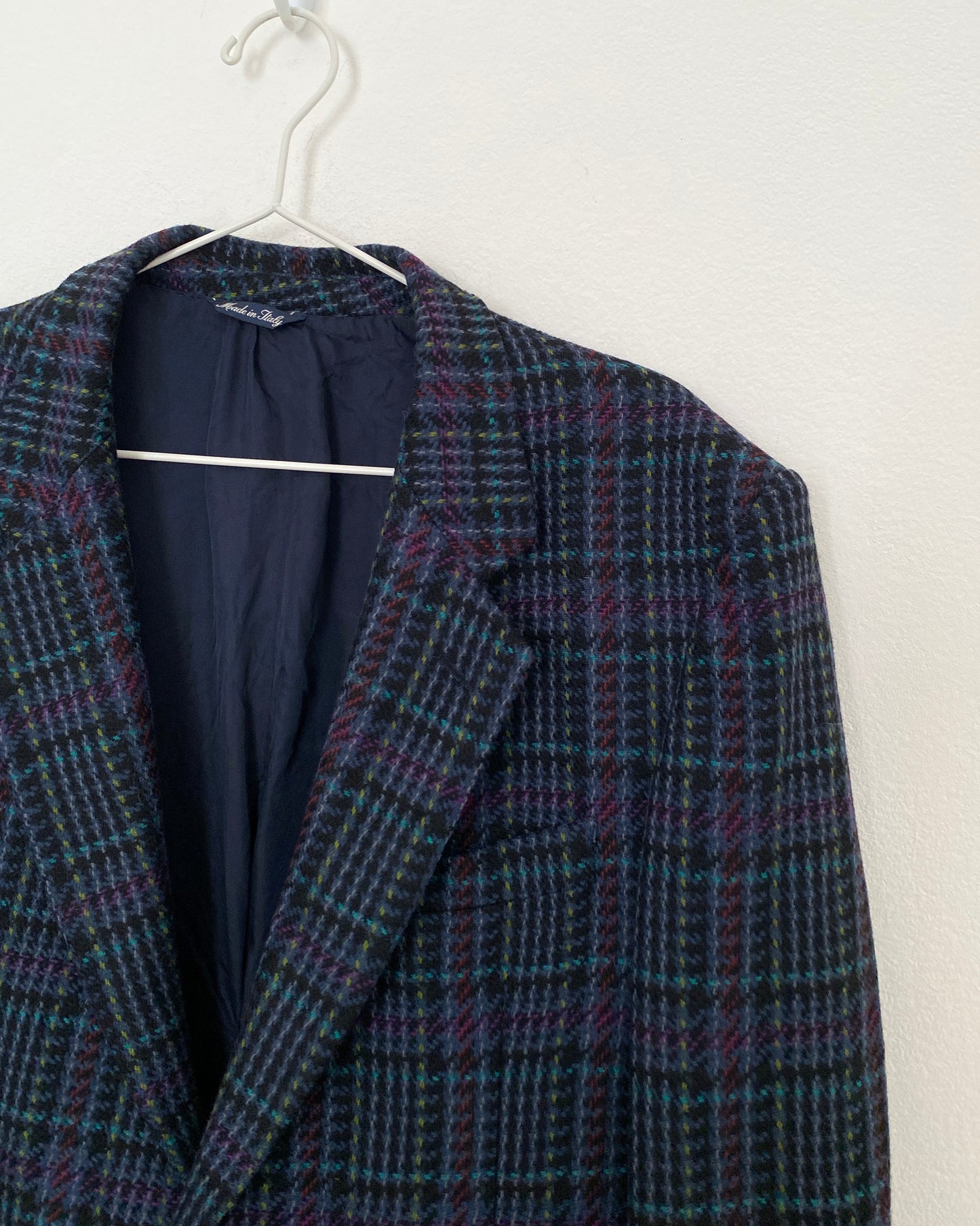 Wool check blazer