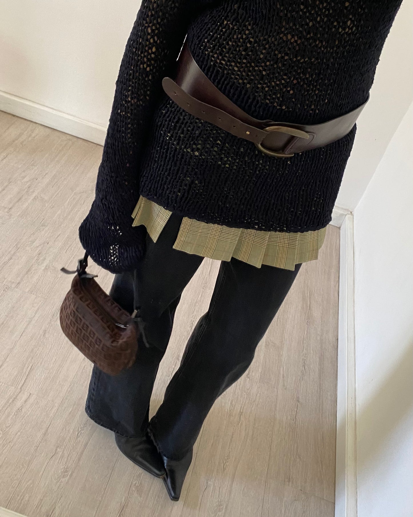 Openwork knitted top