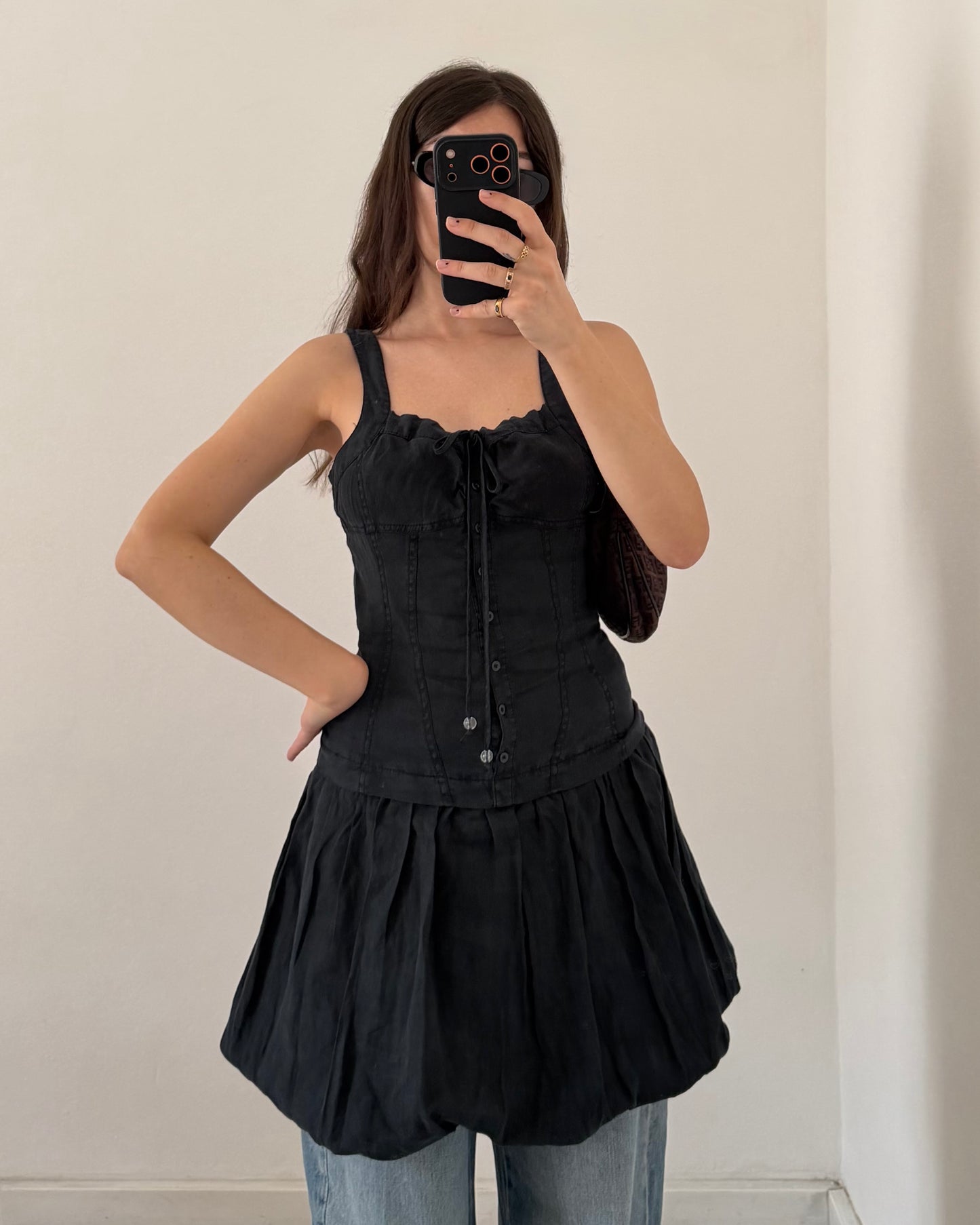 Linen corset dress