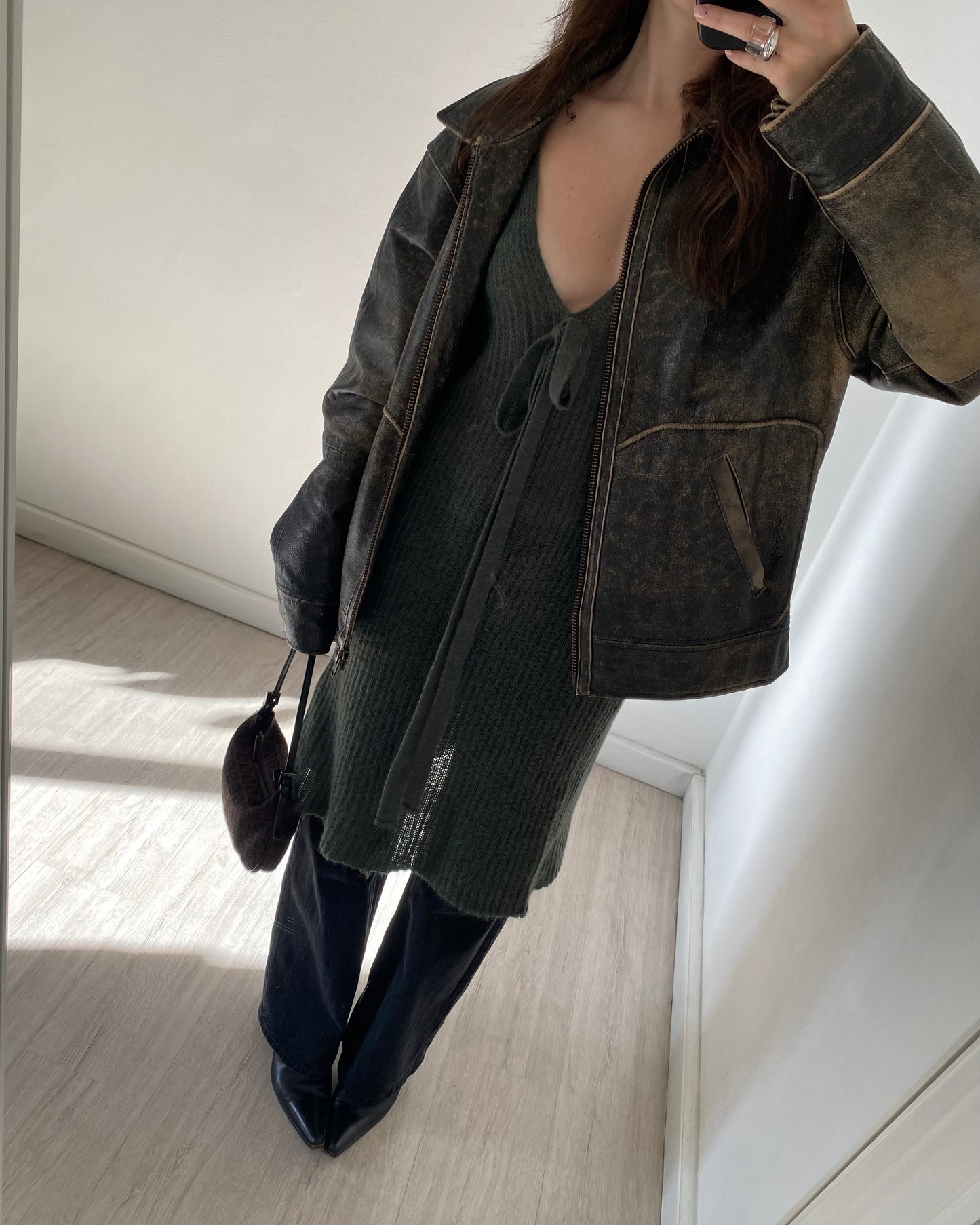 Knitted alpaca midi dress