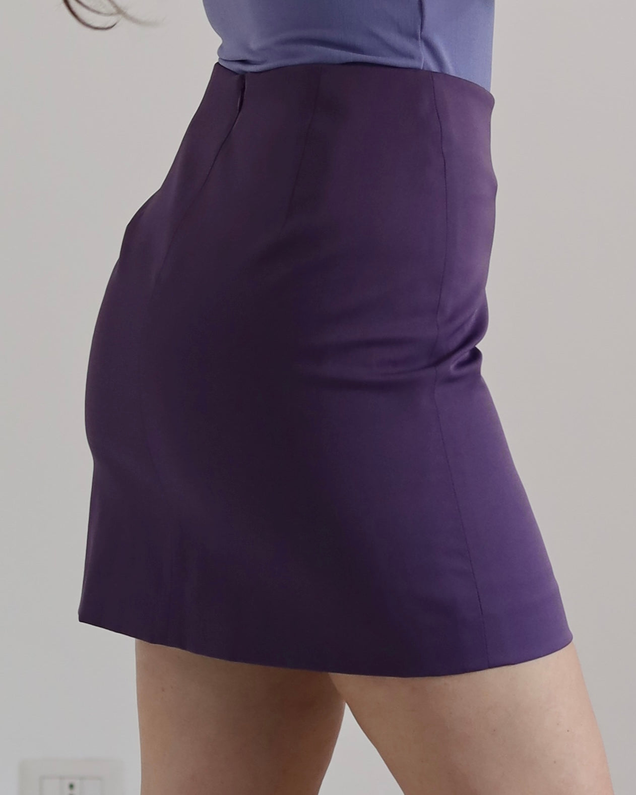 00s lilac mini skirt