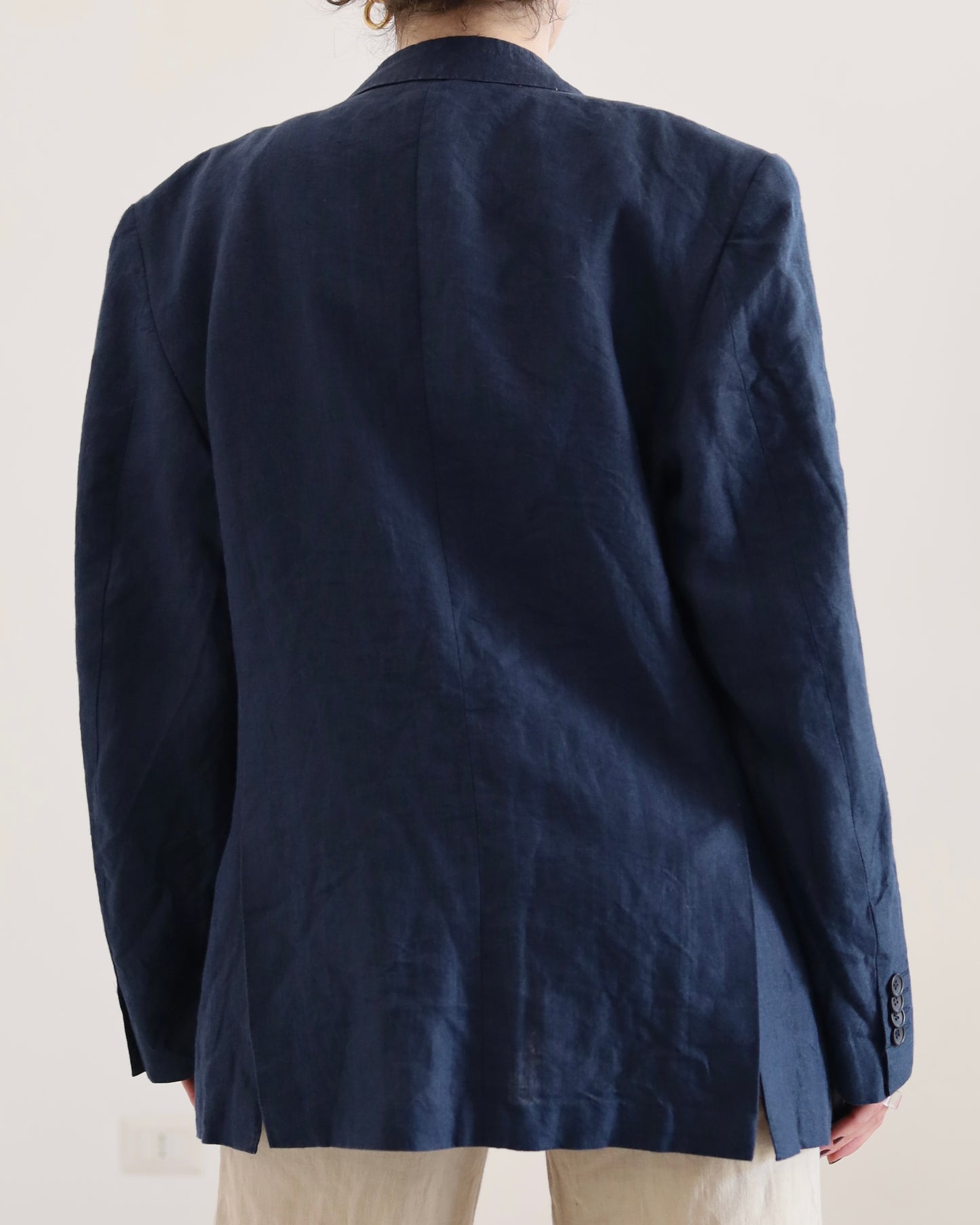 Navy linen blazer