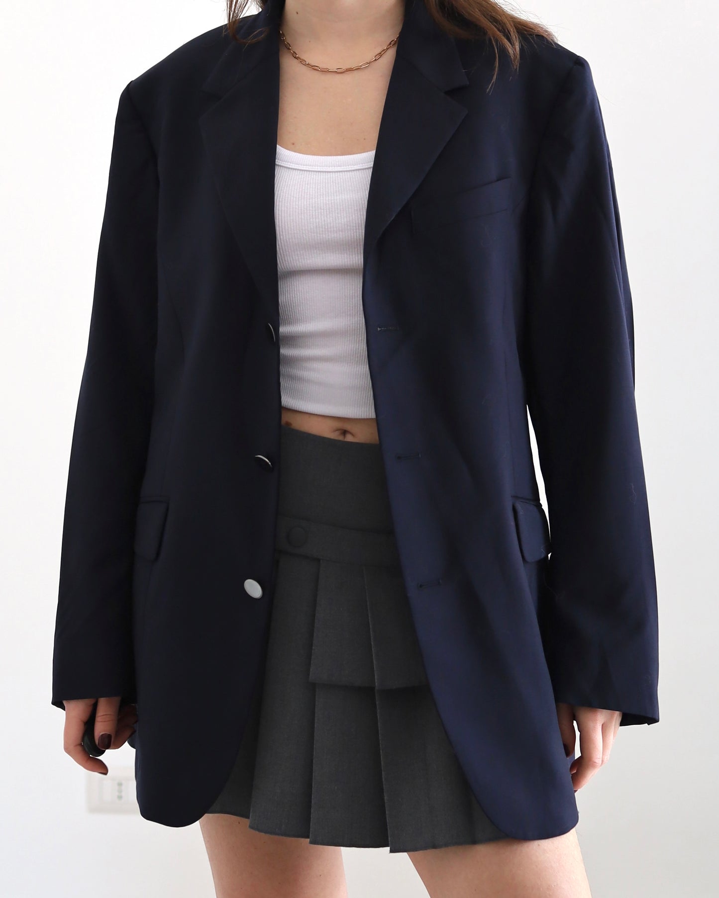 Blazer bleu marine Thierry Mugler