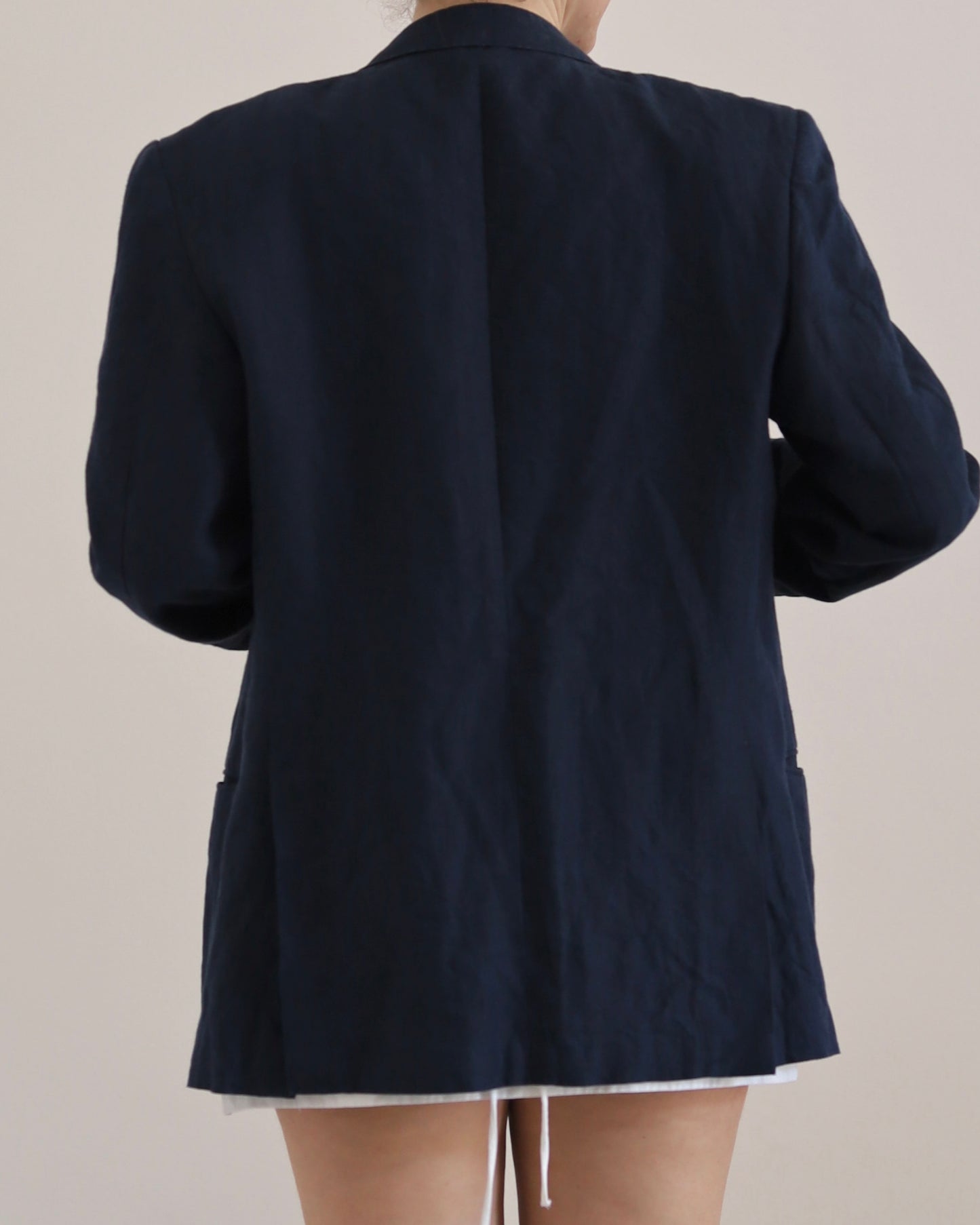 Navy linen blazer