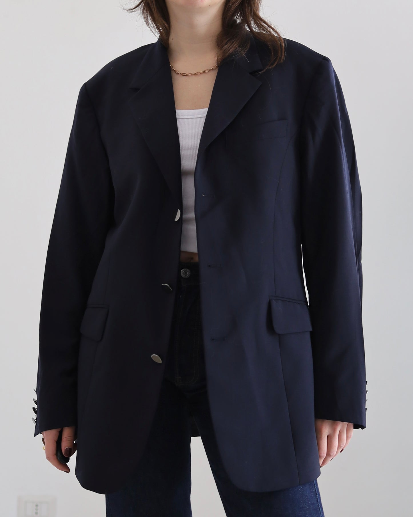 Blazer bleu marine Thierry Mugler