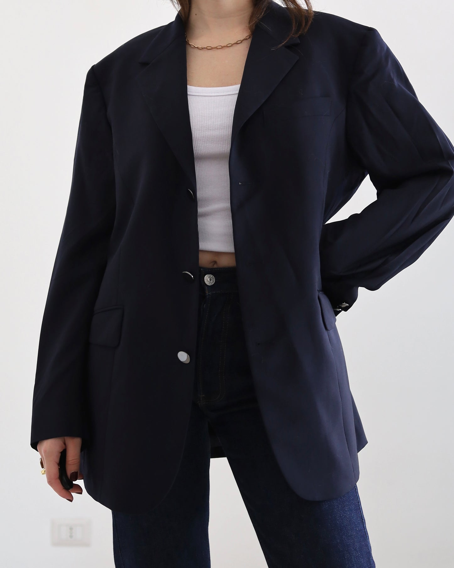 Blazer bleu marine Thierry Mugler