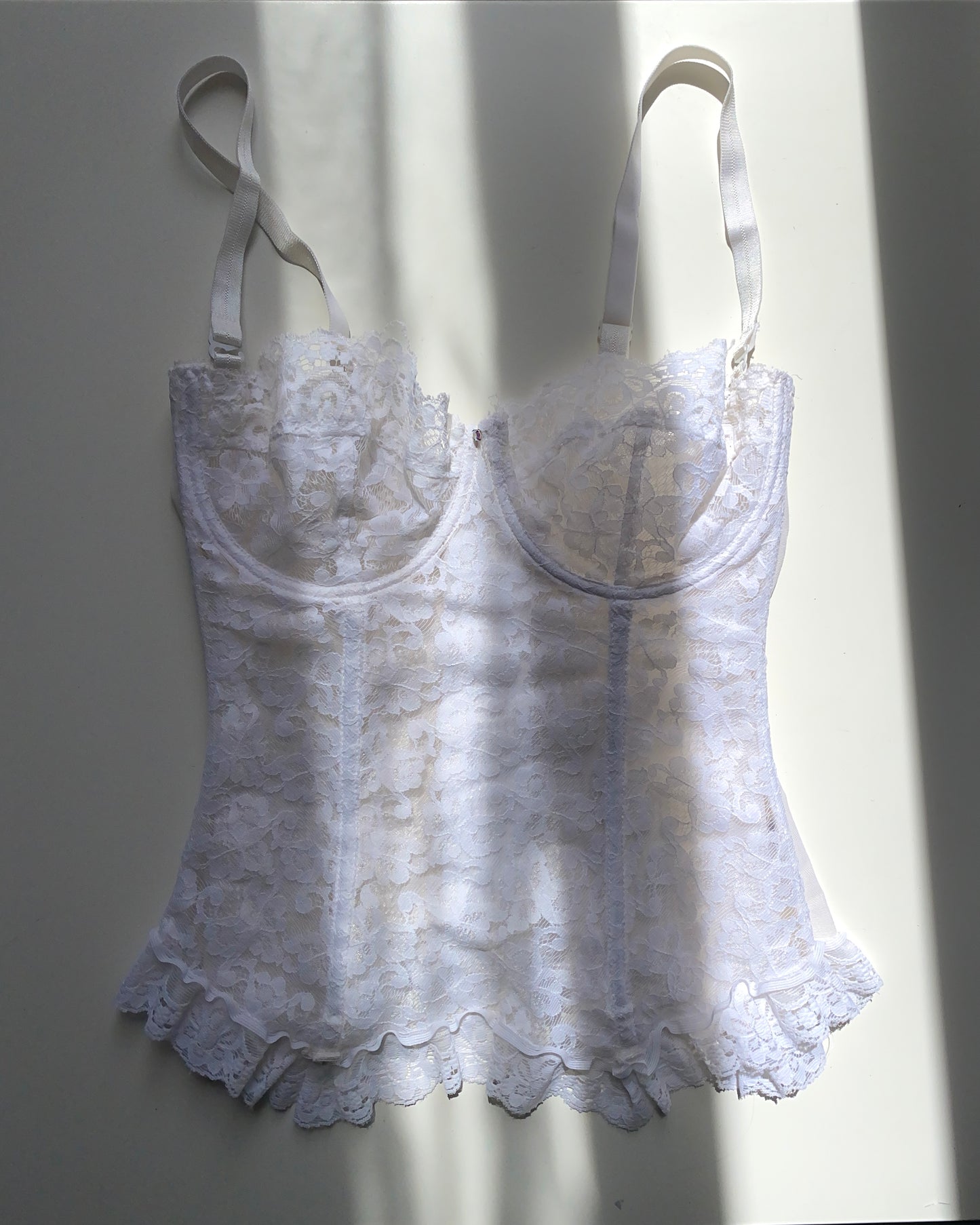 White lace corset