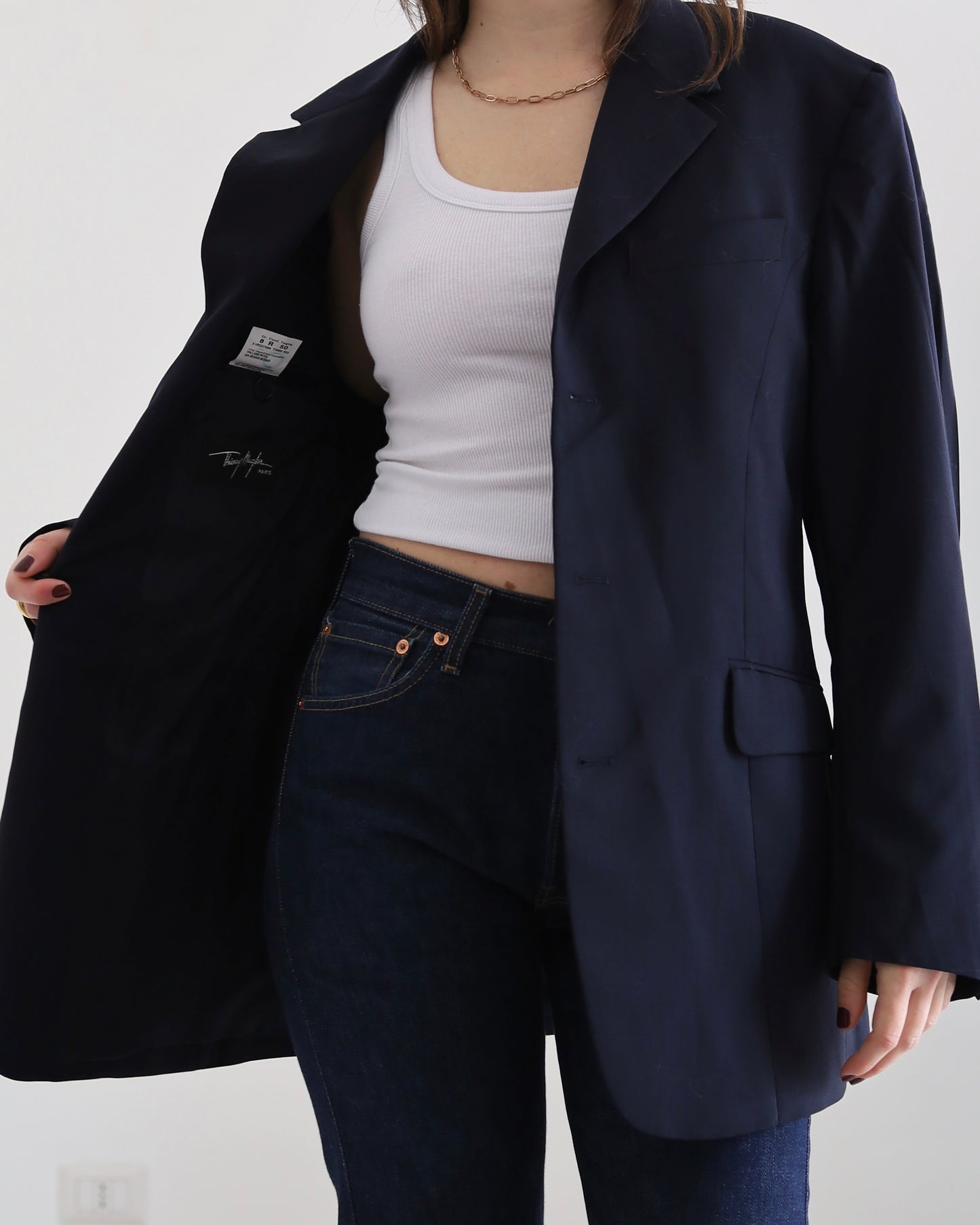 Blazer bleu marine Thierry Mugler