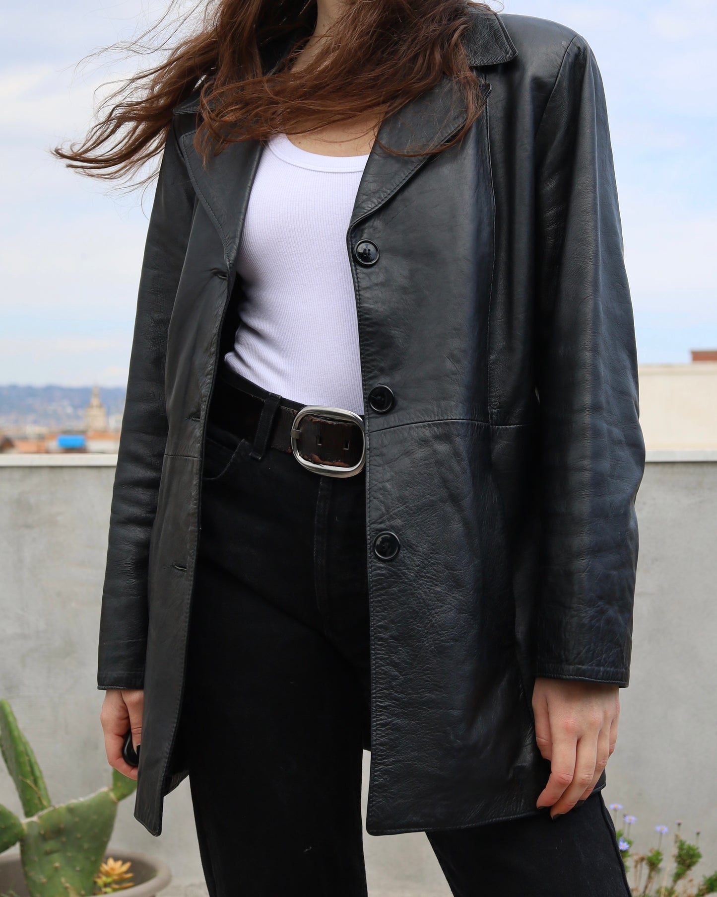 Blazer en cuir