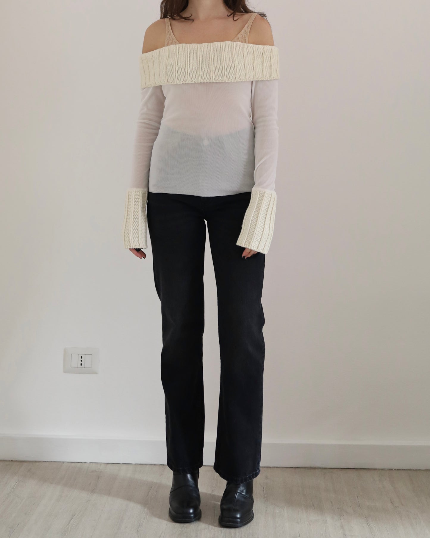 Micro mesh knit top