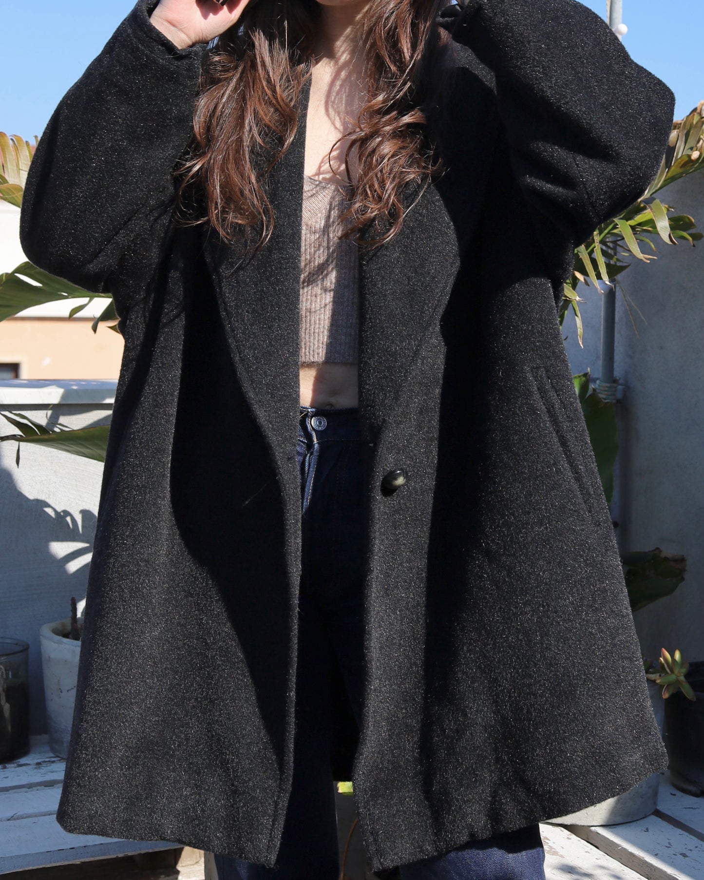 Oversized wool coat