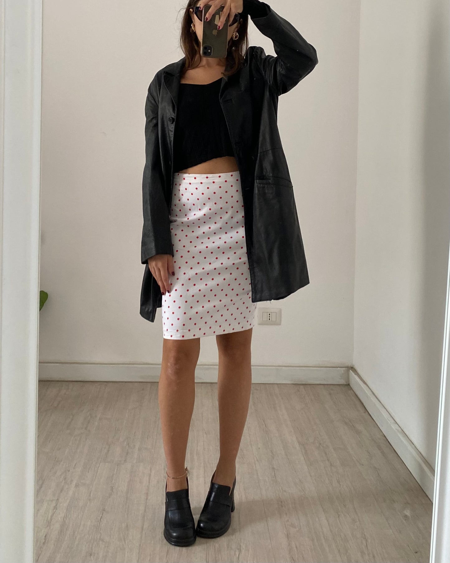 Polka dot Versace skirt