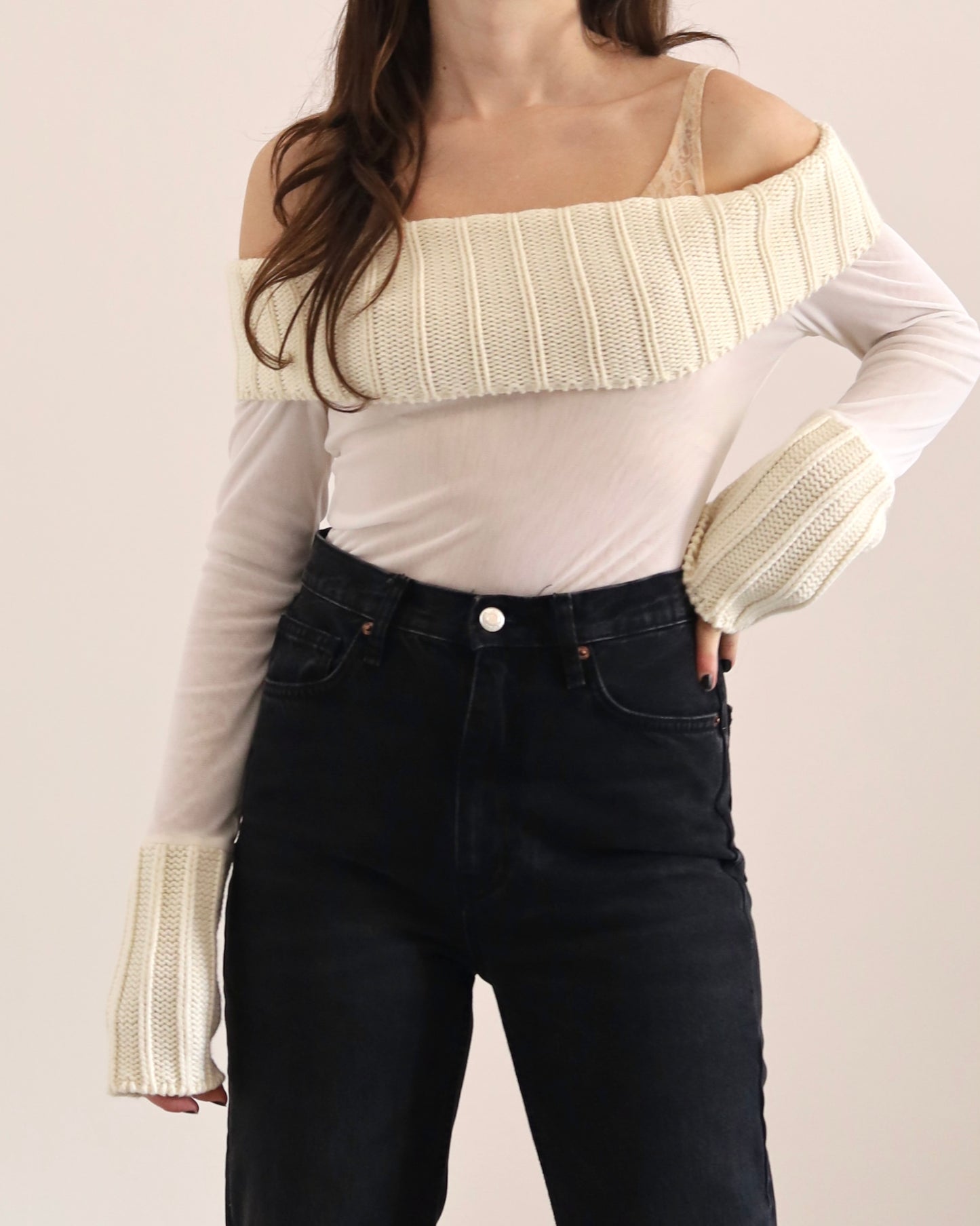 Micro mesh knit top