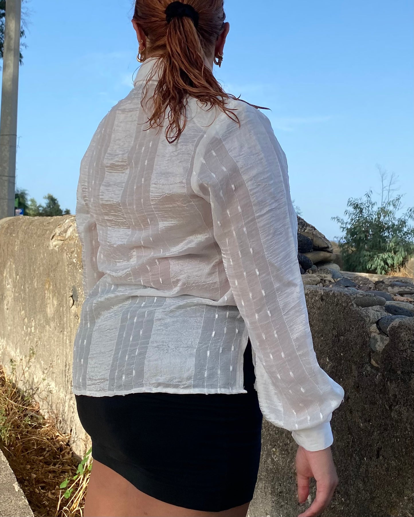 90s vintage sheer shirt