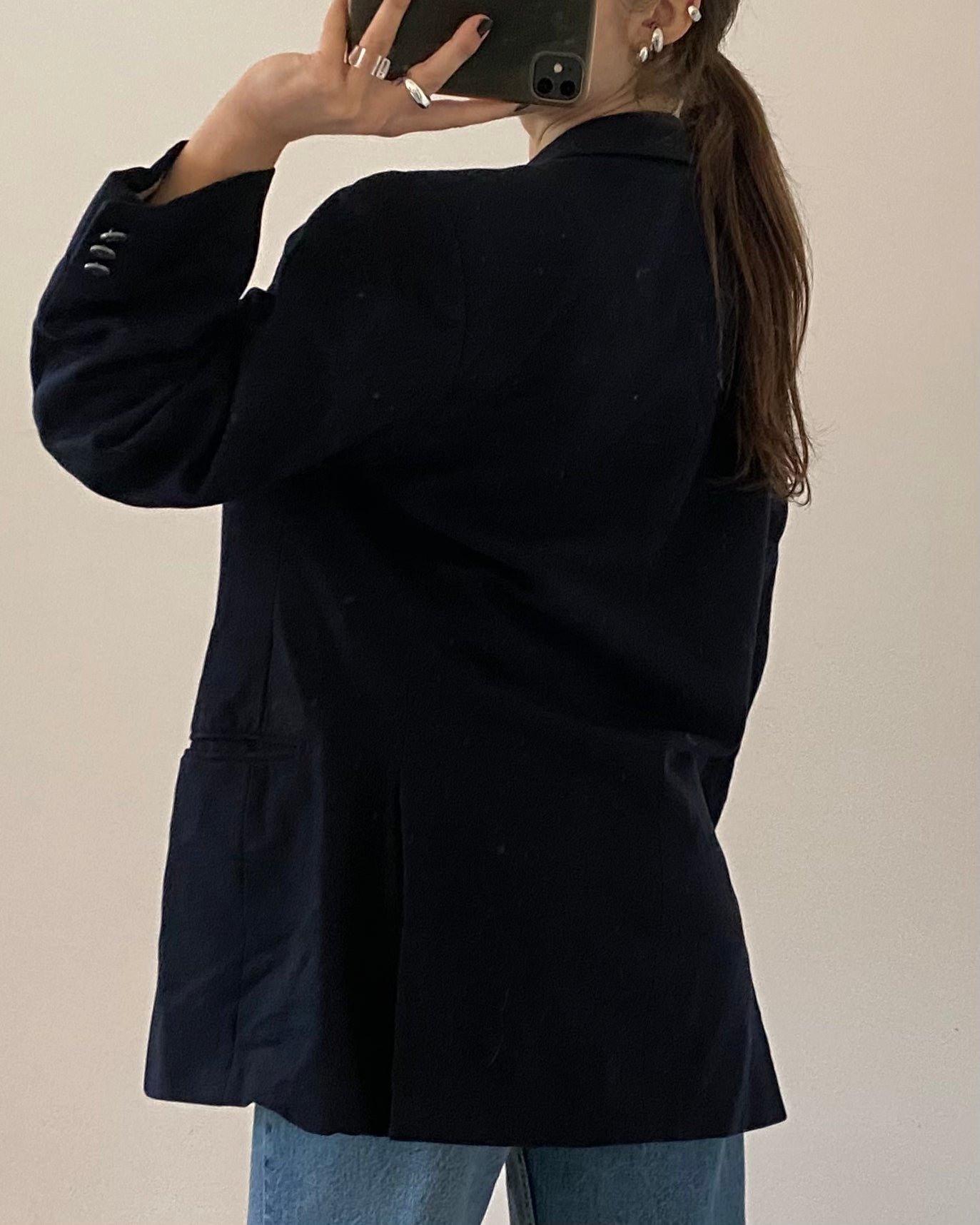 The perfect wool navy blazer