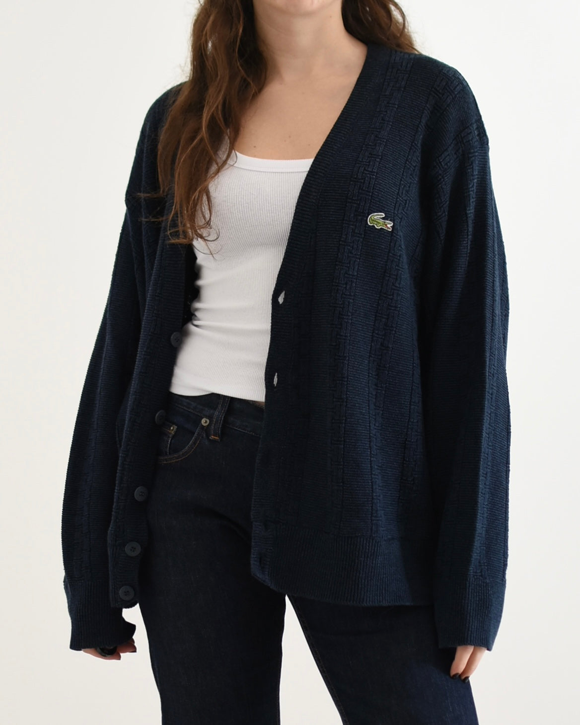 Lacoste navy cardigan