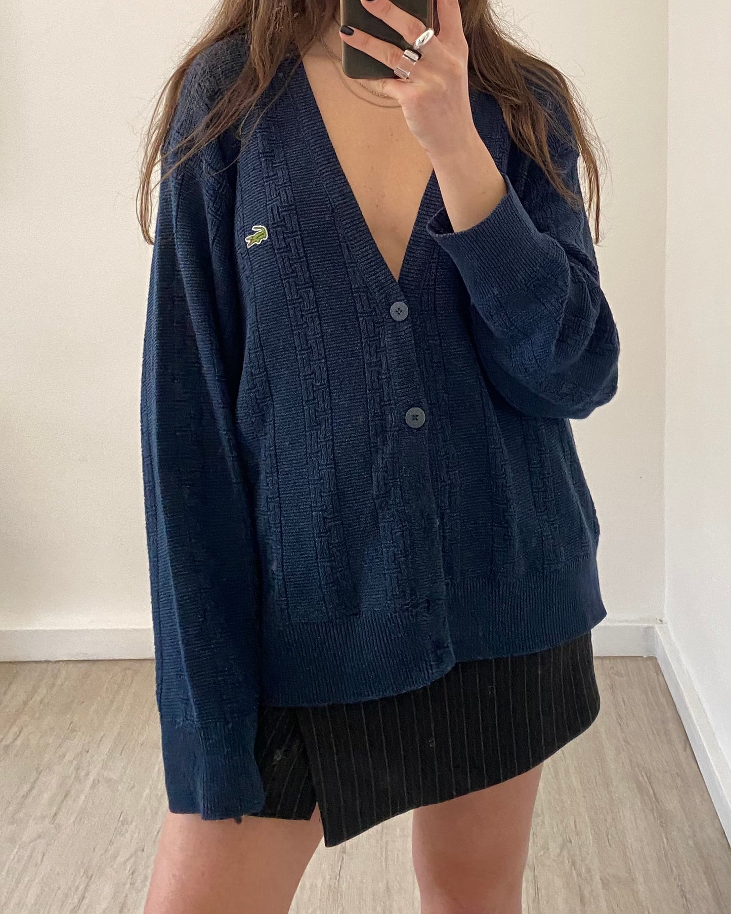 Lacoste navy cardigan