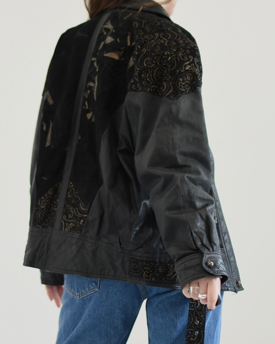 80s bomber leather jacket