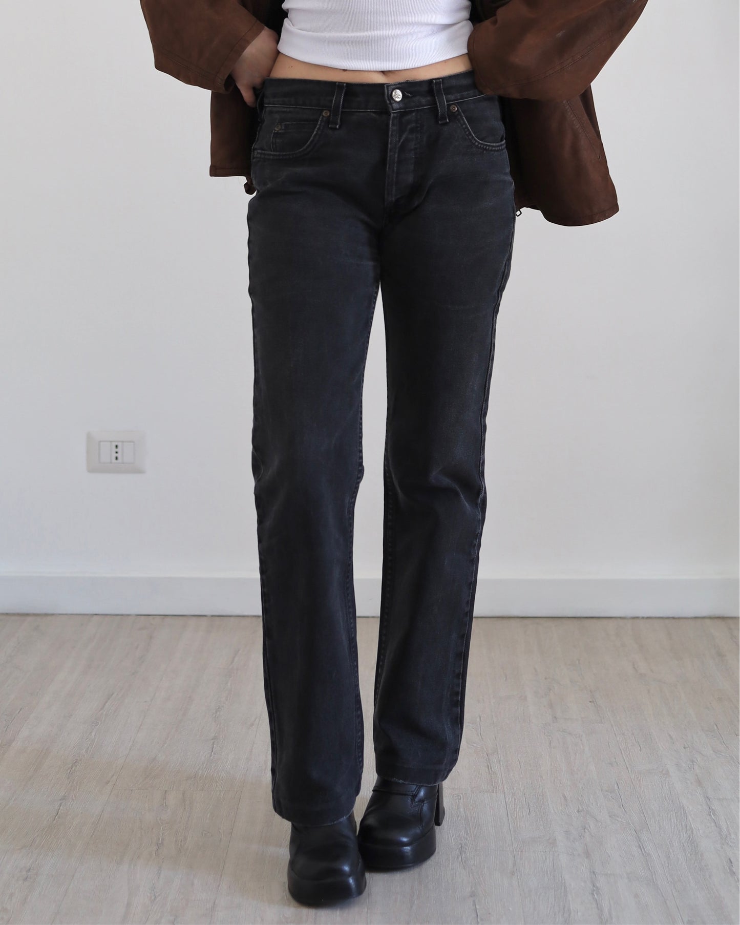 Lee low rise straight leg jeans