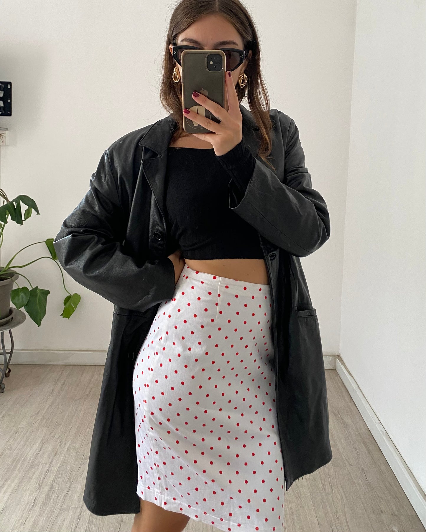 Polka dot Versace skirt