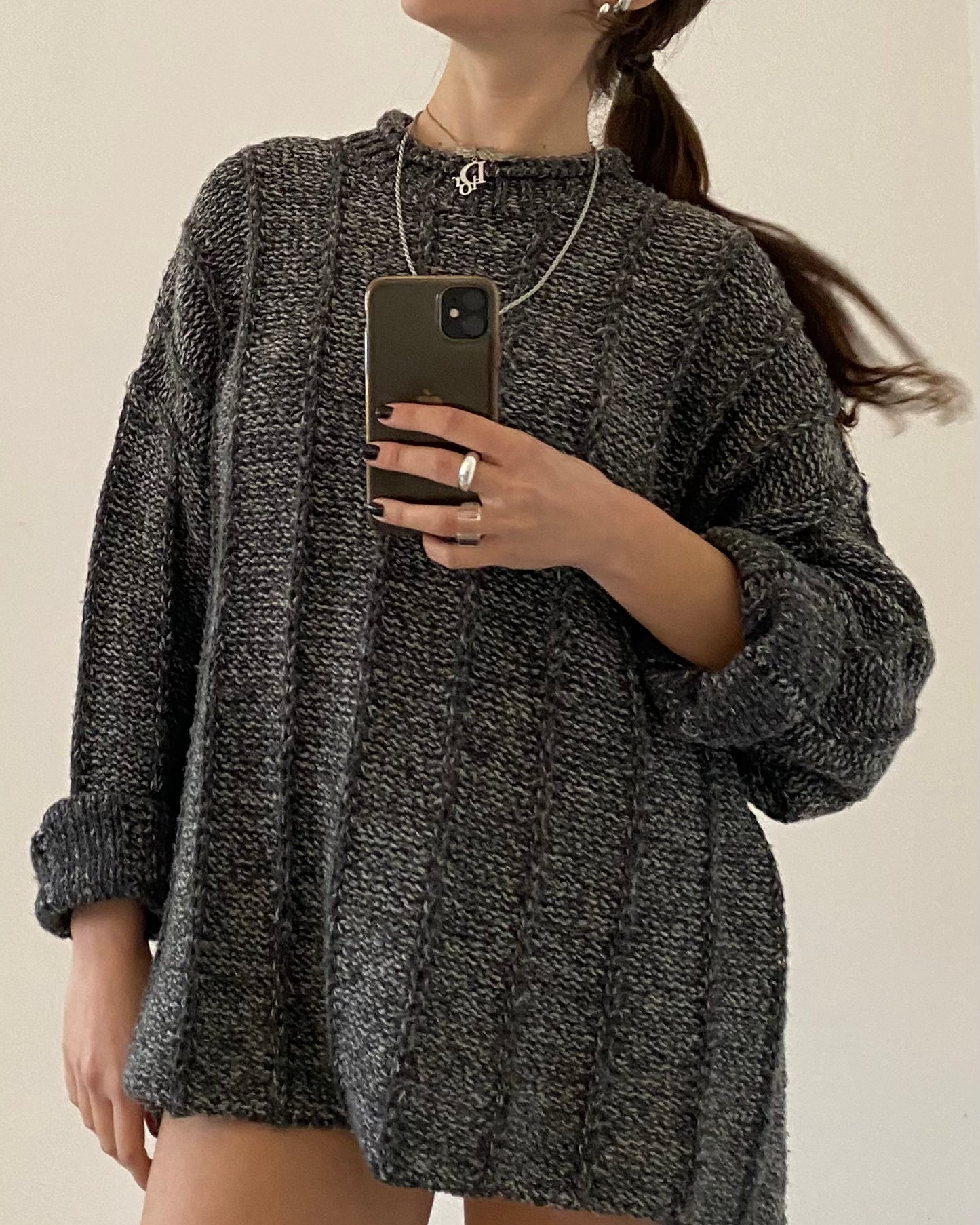 Grey wool jumper