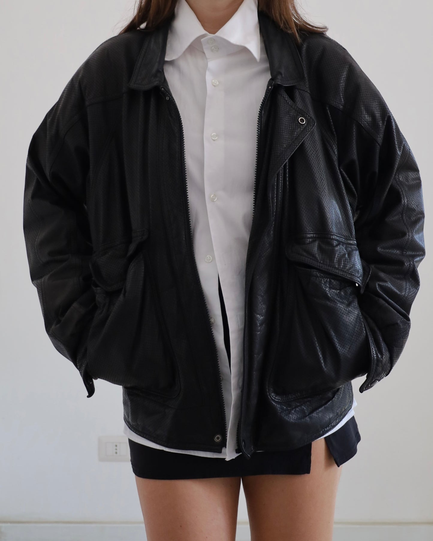 The leather bomber jacket