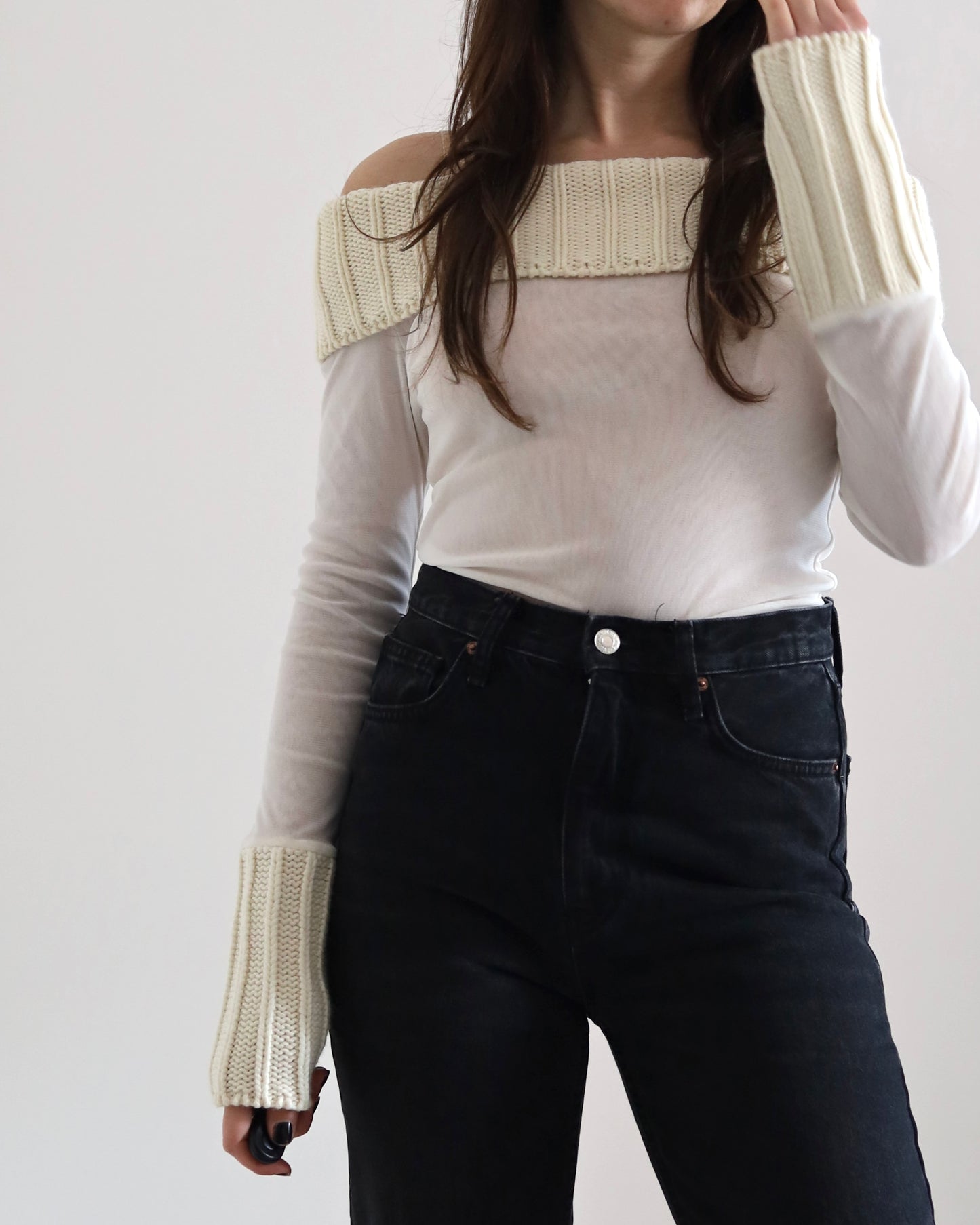 Micro mesh knit top