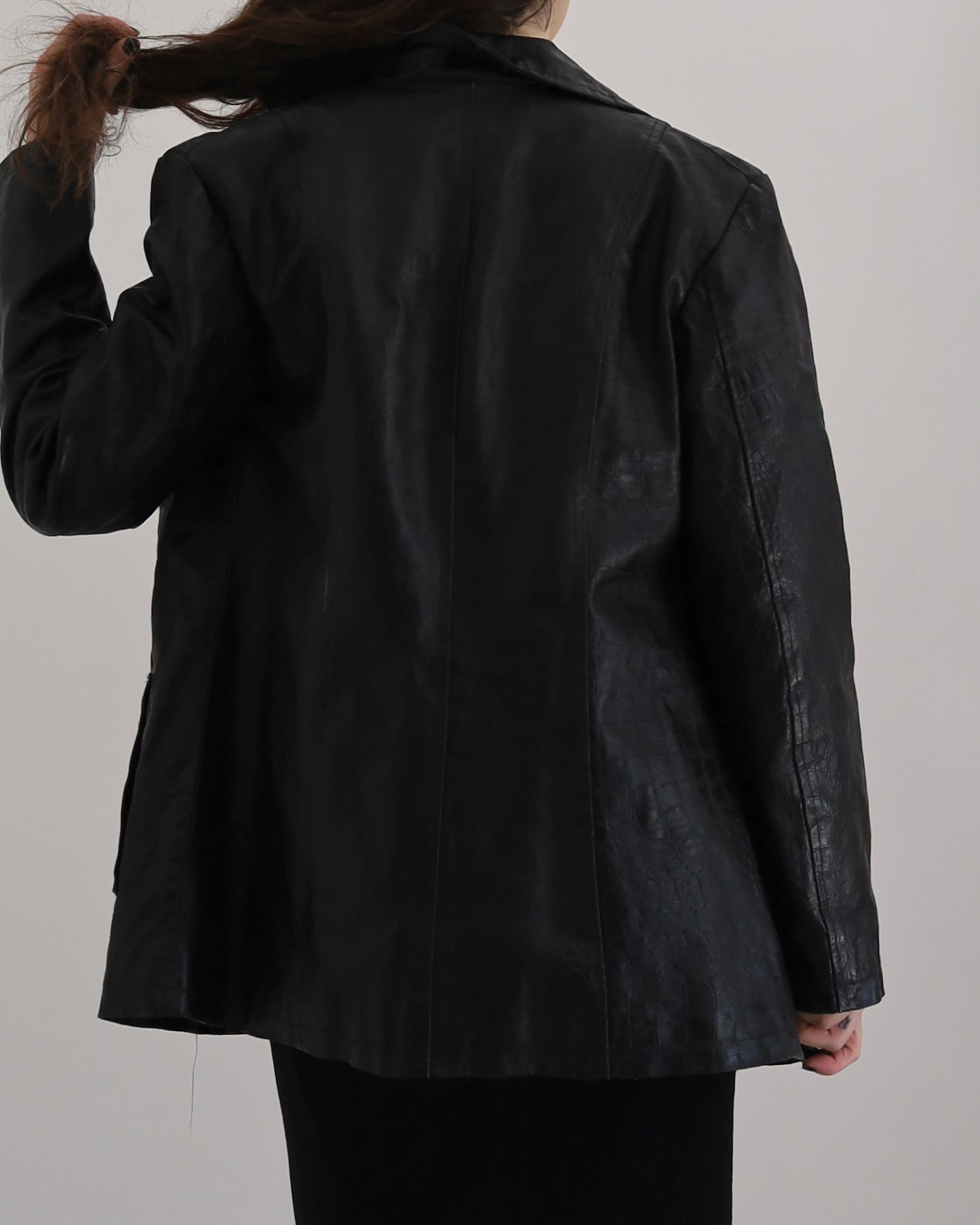 Croc leather jacket