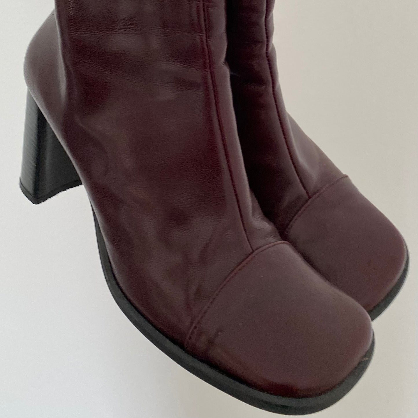 Vintage square toe leather boots