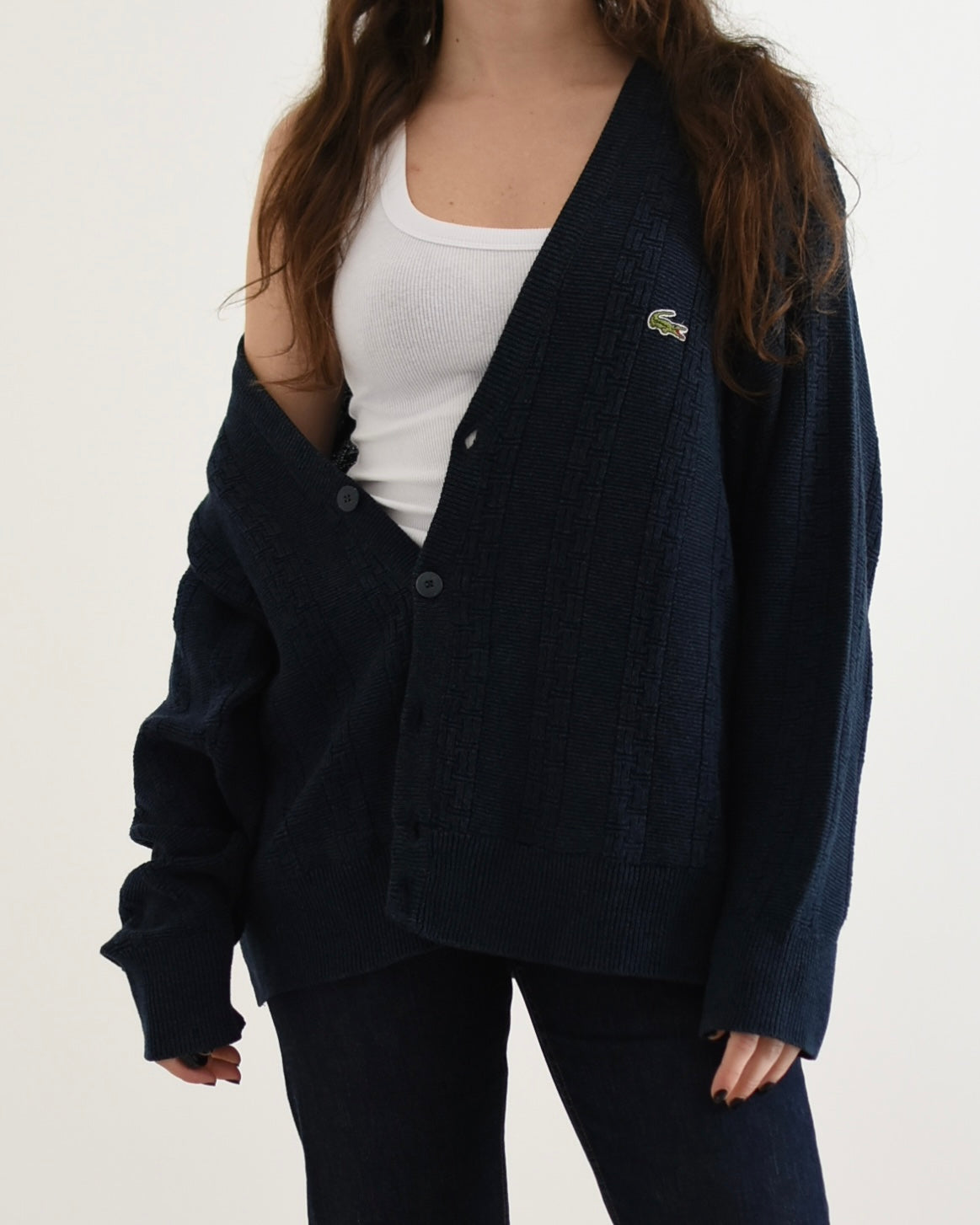 Lacoste navy cardigan