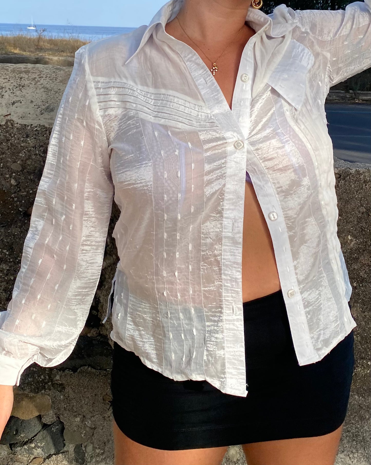 90s vintage sheer shirt