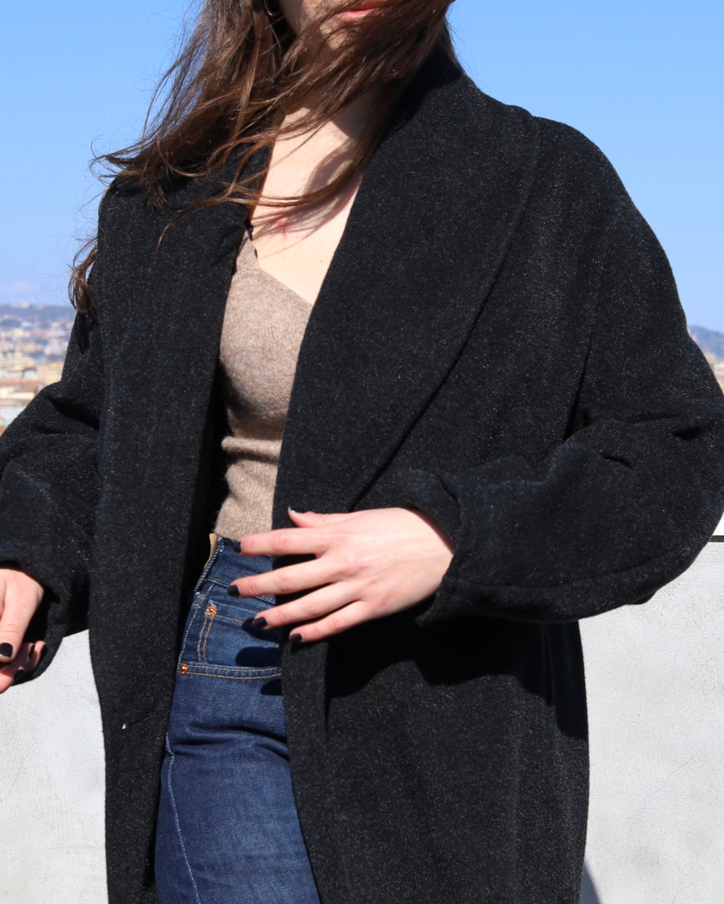 Oversized wool coat