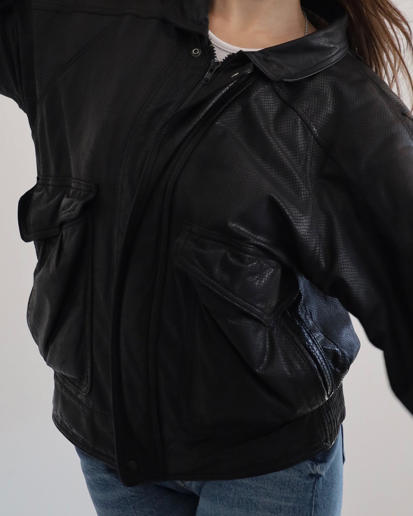 The leather bomber jacket