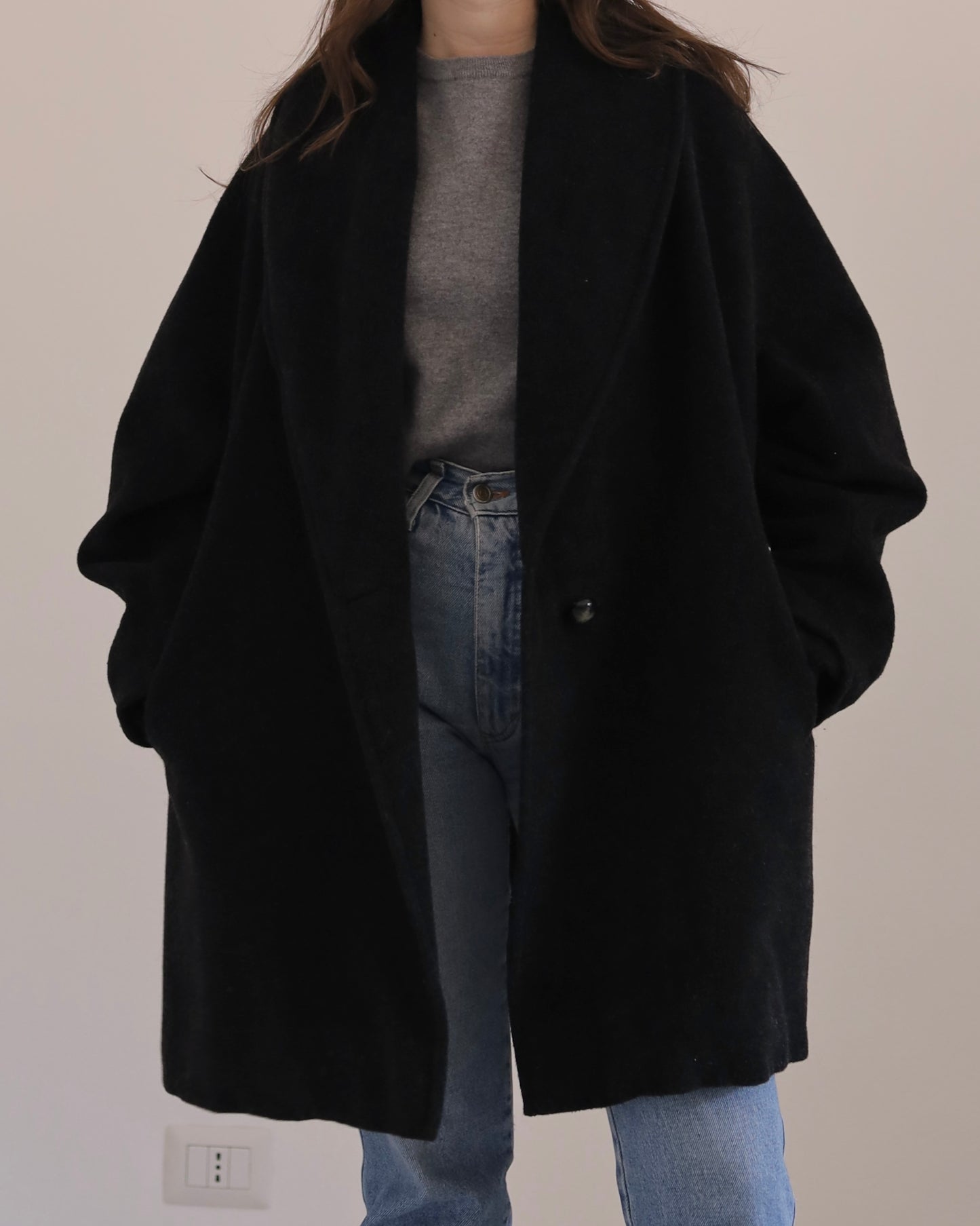 Oversized wool coat