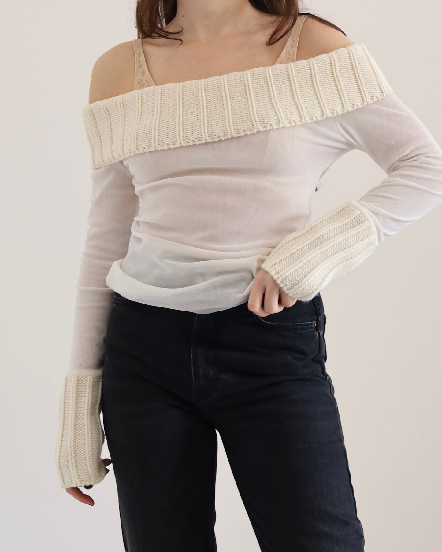 Micro mesh knit top