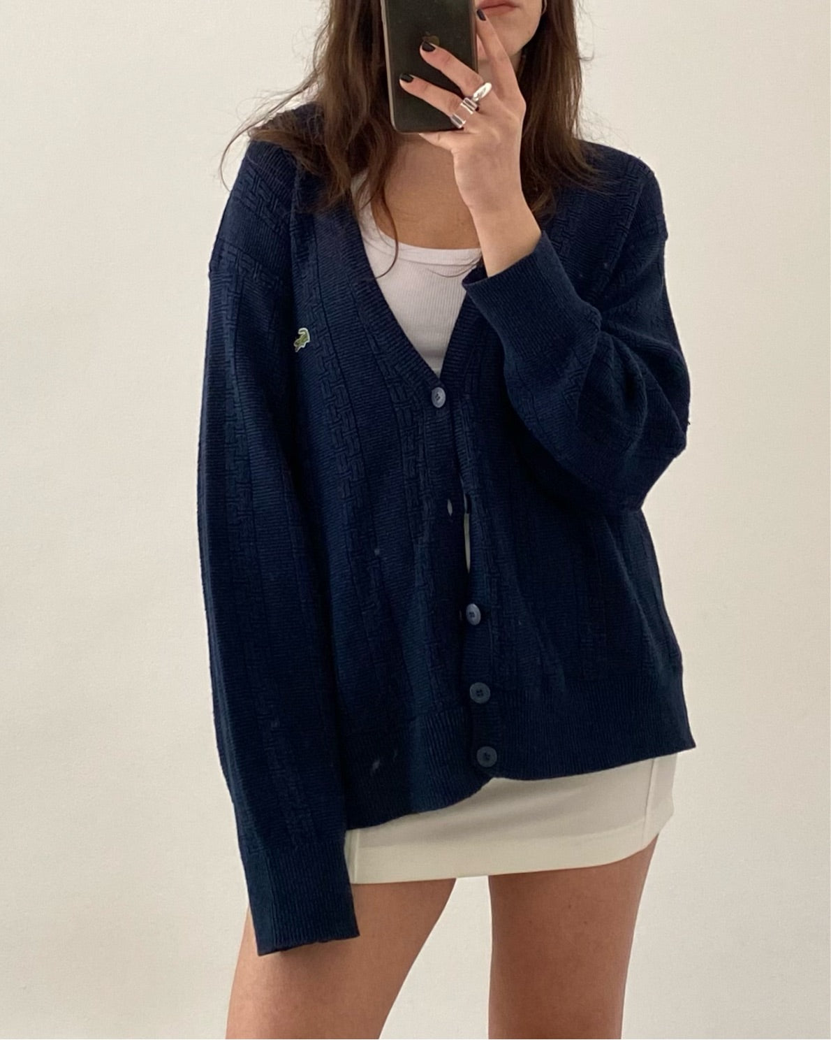 Lacoste navy cardigan