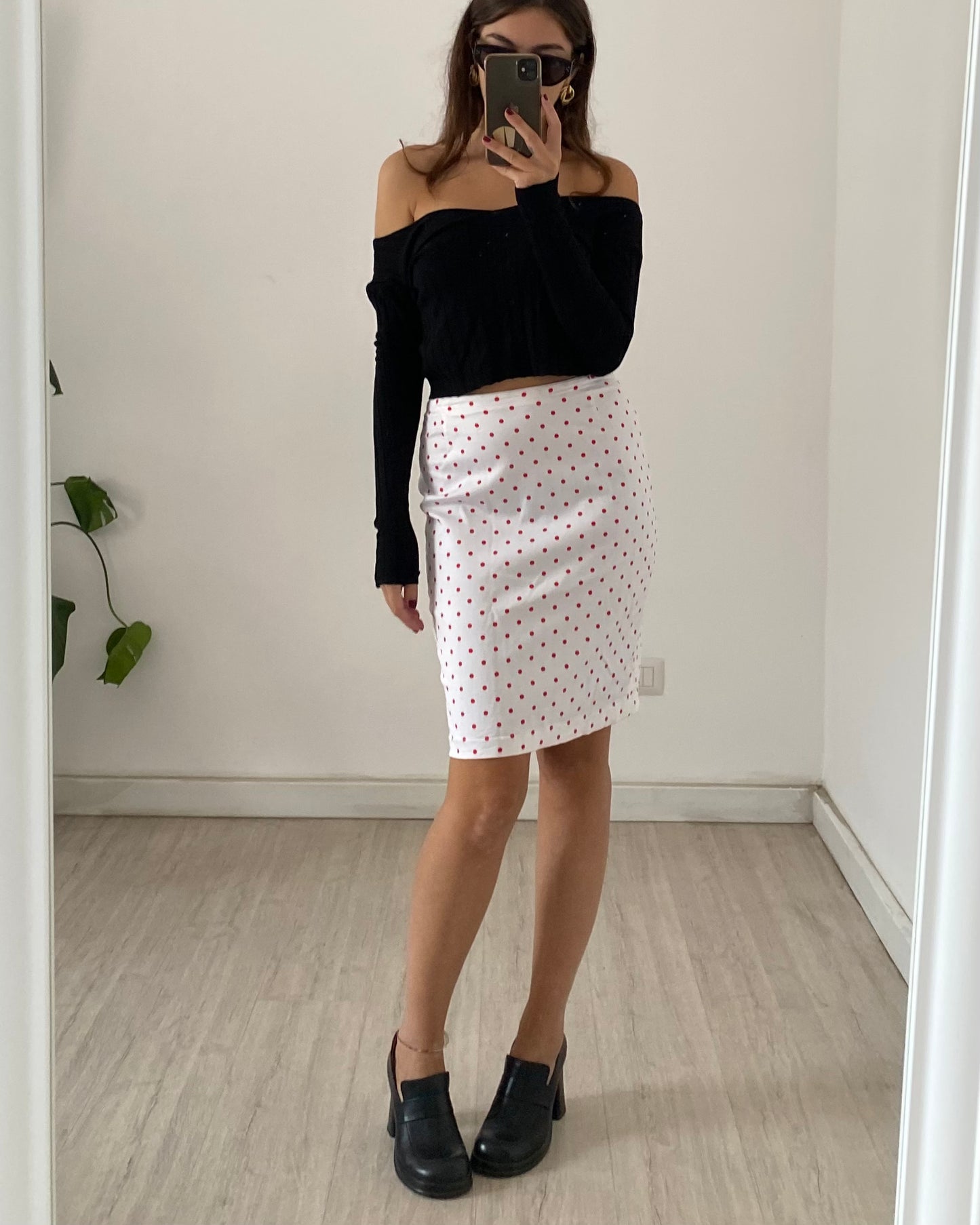 Polka dot Versace skirt