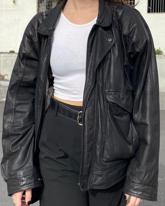 The leather bomber jacket